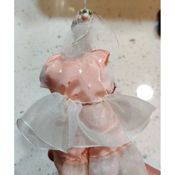 Hand Crafted Fairy Bug Lady Figure Tulle Clay Head Mismatched Frankensteined Art - Picture 11 of 15